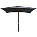 Lusso Casadino -  Ombrellone Da Esterni Con Palo In Legno 200x300 Cm Antracite - Foto miniatura 2