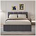 Baltimore Baule Letto Cloud 160x200cm Velluto Grigio - Foto miniatura 1