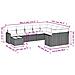 Set Divano Giardino 10 pz con Cuscini Grigio Chiaro Polyrattan - Foto miniatura 8