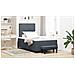 Letto con Rete con Materasso e Panchina Grigio Scuro 120x200 cm Velluto - Foto miniatura 2