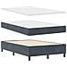 Letto con Rete con Materasso e Panchina Grigio Scuro 120x200 cm Velluto - Foto miniatura 3