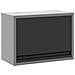 Mobiletto da parete  con porta a sollevamento a gas, Nero 50x25x35 cm - Foto miniatura 1