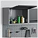 Mobiletto da parete  con porta a sollevamento a gas, Nero 50x25x35 cm - Foto miniatura 3