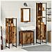 Set di mobili da bagno 4 Pezzi Legno Antico Legno Ingegnerizzato - Foto miniatura 2