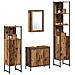 Set di mobili da bagno 4 Pezzi Legno Antico Legno Ingegnerizzato - Foto miniatura 3