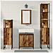 Set di mobili da bagno 4 Pezzi Legno Antico Legno Ingegnerizzato - Foto miniatura 4