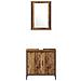 Set di mobili da bagno 4 Pezzi Legno Antico Legno Ingegnerizzato - Foto miniatura 9
