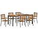Set da Pranzo per Giardino 7 pcs Grigio 190 x 90 x 75 cm - Foto miniatura 3