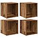 Mobile TV 4 pcs Marrone 37 x 35 x 37 cm Legno multistrato - Foto miniatura 1