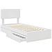 Letto con Contenitore Bianco 75 x 190 cm Legno multistrato - Foto miniatura 5