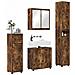 Set di mobili per il bagno 4 pcs Rovere fumé Legno multistrato - Foto miniatura 3