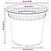 Vaso Rotondo per Fiori 24 pcs Nero Ø 15 x 12 cm Plastica - Foto miniatura 9