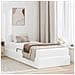 Letto con contenitore e materasso 2 pcs Bianco Pelle - Foto miniatura 2