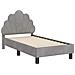 Struttura letto per bambini con testata Grigio chiaro Velluto - Foto miniatura 4