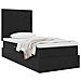 Letto con contenitore e materasso Nero 90 x 200 cm Velluto - Foto miniatura 3