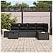 Set Divano da Giardino con cuscino Nero polyrattan - Foto miniatura 3