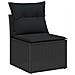 Set Divano da Giardino con cuscino Nero polyrattan - Foto miniatura 5
