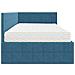 Struttura Letto Angolare con Materasso 2 pcs Blu Velluto - Foto miniatura 8