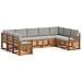 Set divani con cuscino 9 pcs Grigio Naturale e Chiaro - Foto miniatura 1