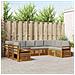 Set divani con cuscino 9 pcs Grigio Naturale e Chiaro - Foto miniatura 2