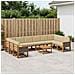 Set di divani da esterno con cuscino 11 pcs Naturale e Beige - Foto miniatura 2