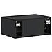 Mobiletto da notte a muro 2 pcs Nero 49 x 34,5 x 20 cm - Foto miniatura 7