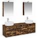 Set di mobili per il bagno 5 pcs Rovere Fumo - Foto miniatura 1