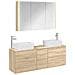 Set di mobili per il bagno 4 pcs Rovere Sonoma - Foto miniatura 1