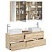 Set di mobili per il bagno 4 pcs Rovere Sonoma - Foto miniatura 3