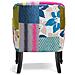 Poltrona Patchwork Blu Imbottita In Tessuto - Mandal - Foto miniatura 23