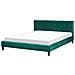 Letto Sfoderabile In Velluto Verde Scuro 180 X 200 Cm Fitou - Foto miniatura 10