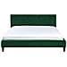 Letto Sfoderabile In Velluto Verde Scuro 180 X 200 Cm Fitou - Foto miniatura 7