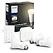 Starter kit bianco a 3 lampadine Smart con ponte di collegamento e telecomando dimmer - 10 W - E27 - Foto miniatura 1