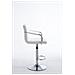 Sgabello Design Lucy V2 In Similpelle I Sedia Sgabello Con Schienale Girevole E Regolabile H 63-84 CM I Sedia Bar Con Braccioli Bianco - Foto miniatura 3
