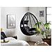 Poltrona Sospesa In Rattan Nero Tollo - Foto miniatura 2