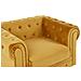 Poltrona In Velluto Giallo Chesterfield - Foto miniatura 8