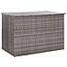 Baule da Giardino Grigio 150x100x100 cm in Polyrattan - Foto miniatura 1
