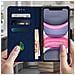 Custodia Apple Iphone 11 Portadocumenti Funzione Supporto Blu - Foto miniatura 4