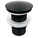 Xcel Casa Qualit Senza Fessura Nero Rotondo Click Clack Bacino Pop Up Rifiuti - Brass Construction Solido - Mushroom A Forma Di Cupola - Foto miniatura 1