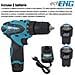 Trapano avvitatore a batteria 12V valigetta 24 accessori 2 batterie e caricatore - Foto miniatura 6