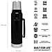 Classic borraccia 1,0 L Matte Black Pebble - Foto miniatura 3