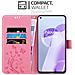 Custodia Compatibile Con Oneplus 9rt 5g In Rosa Fiore - Coperchio Protettivo In Design Floreale Con Chiusura Magnetica, Funzione Stand E Slot Per Carte - Foto miniatura 3