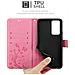 Custodia Compatibile Con Oneplus 9rt 5g In Rosa Fiore - Coperchio Protettivo In Design Floreale Con Chiusura Magnetica, Funzione Stand E Slot Per Carte - Foto miniatura 6