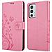 Custodia Compatibile Con Oneplus 9rt 5g In Rosa Fiore - Coperchio Protettivo In Design Floreale Con Chiusura Magnetica, Funzione Stand E Slot Per Carte - Foto miniatura 8