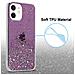 Custodia Compatibile Con Apple Iphone 12 Mini In Viola Con Glitter - Coperchio Protettivo In Silicone Tpu Flessibile Con Glitter Scintillanti - Foto miniatura 4