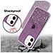 Custodia Compatibile Con Apple Iphone 12 Mini In Viola Con Glitter - Coperchio Protettivo In Silicone Tpu Flessibile Con Glitter Scintillanti - Foto miniatura 6