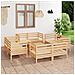 Set Divani Da Giardino 9 Pz In Legno Massello Di Pino - Foto miniatura 1