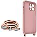 Cover Semirigida Per Iphone 13 Pro Cordino Nylon 80 Cm Rosa Chiaro - Foto miniatura 2
