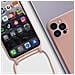 Cover Semirigida Per Iphone 13 Pro Cordino Nylon 80 Cm Rosa Chiaro - Foto miniatura 3