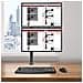Dm35v2x1 Doppio Supporto Verticale 2 Monitor Da Scrivania Con Morsetto - Lunghezza Staffa 80cm - Altezza Regolabile E Orientabile - Compatibilità Universale Con Schermi Tv Monitor Con Vesa 100*100 - Foto miniatura 6